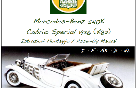 Pocher K85201 Aufkleber Nummerschild Mercedes Benz 540K Cabrio Spezial K82 K74